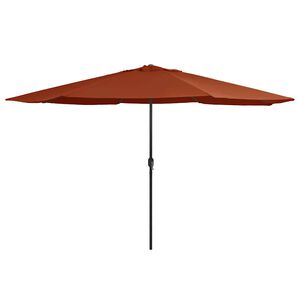 vidaXL Sonnenschirm mit Metall-Mast 390 cm Terrakotta