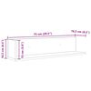 vidaXL Wandregale 2 Stk. R&auml;uchereiche 75x16,5x16,5 cm Holzwerkstoff