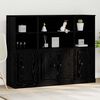 vidaXL Highboard Schwarz Eichen-Optik 132 x 35,5 x 103,5 cm