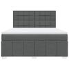 vidaXL Boxspringbett mit Matratze Dunkelgrau 180x200 cm Stoff