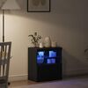 vidaXL LED-Sideboard Schwarz 60,5 x 37 x 67 cm Holzwerkstoff