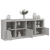 vidaXL Sideboard mit LED-Leuchten Grau Sonoma 164x37x67 cm