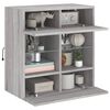 vidaXL TV-Wandschrank mit LED-Leuchten Grau Sonoma 58,5x30x60,5 cm