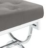 vidaXL Bank 99 cm Grau Samt und Edelstahl