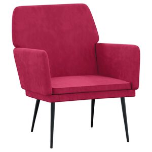 vidaXL Sessel Weinrot 62x79x79 cm Samt
