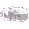 vidaXL Gartensofa-set mit Kissen 11 pcs Beige und Creme Poly-Rattan