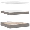 vidaXL Ottoman-Bett mit Matratze Taupe 180x200 cm Stoff