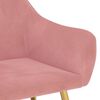 vidaXL Esszimmerst&uuml;hle 4 Stk. Rosa Samt