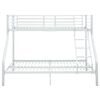 vidaXL Etagenbettgestell Wei&szlig; Metall 140x200 cm/90x200 cm