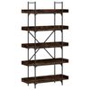 vidaXL B&uuml;cherregal 5 B&ouml;den R&auml;uchereiche 100x33x180,5 cm Holzwerkstoff