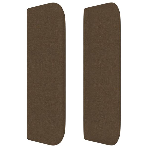 vidaXL Kopfteil mit Ohren Dunkelbraun 83x16x78/88 cm Stoff
