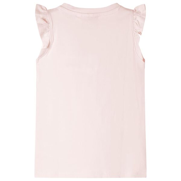 Kinder-T-Shirt mit R&uuml;schen&auml;rmeln Zartrosa 140