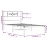 vidaXL Bettgestell mit Kopfteil Metall Wei&szlig; 107x203 cm