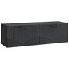 vidaXL Wandmontierter TV-Schrank Schwarz 98 x 31 x 30 cm Holzwerkstoff