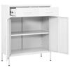 vidaXL Lagerschrank Weiß 80x35x101,5 cm Stahl