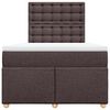 vidaXL Boxspringbett mit Matratze Dunkelbraun 120x200 cm Stoff