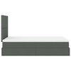 vidaXL Ottoman-Bett mit Matratze & LEDs Dunkelgrau 120x200 cm Stoff