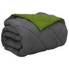 vidaXL Ganzjahresbettdecke Gr&uuml;n und Anthrazit 240 x 260 cm Mikrofaser