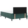 vidaXL LED Boxspringbett mit Matratze Dunkelgr&uuml;n 120 x 200 cm Samt