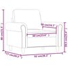 vidaXL Sessel Schwarz 60 cm Kunstleder