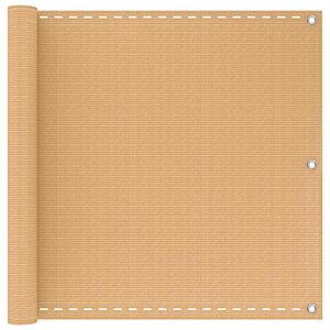 vidaXL Balkonsichtschutz Sand 75 x 300 cm HDPE und Aluminium