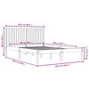 vidaXL Massivholzbett ohne Matratze 200x200 cm Kiefer