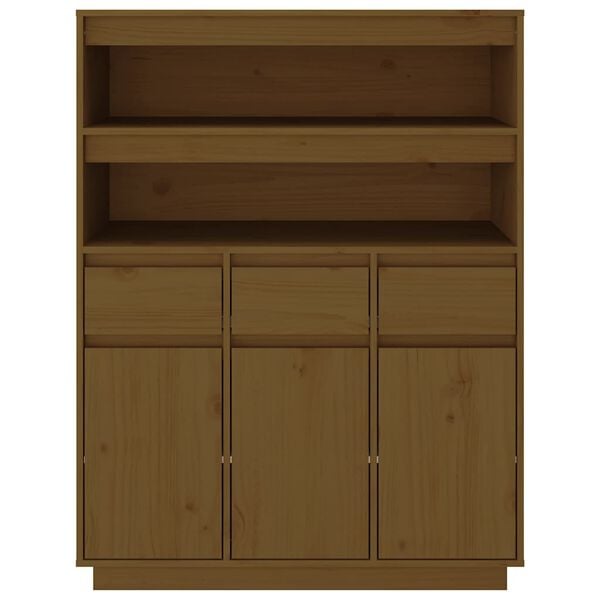 vidaXL Highboard Honigbraun 89x40x116,5 cm Massivholz Kiefer