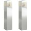 vidaXL Solar LED Weg Licht 2 stk. Warmes Wei&szlig; 18 x 18 x 80 cm