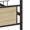 vidaXL Metallbett ohne Matratze Sonoma-Eiche 183x213 cm