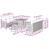 vidaXL Garten-Sofa-Set mit Kissen 9 pcs Beige und Creme
