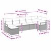 vidaXL Sofa Set mit Kissen 7 pcs Hellgrau Poly Rattan