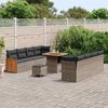 vidaXL Gartensofa-set mit Kissen 12 pcs Grau Poly-Rattan