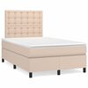 vidaXL Boxspringbett mit Matratze & LED Cappuccino-Braun 120x190 cm