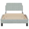 vidaXL Bettgestell "Dover" Hellgrau 80x200 cm Samt