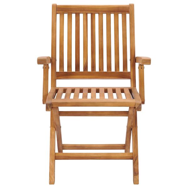 vidaXL Klappbare Gartenst&uuml;hle mit Kissen 6 Stk. Massivholz Teak