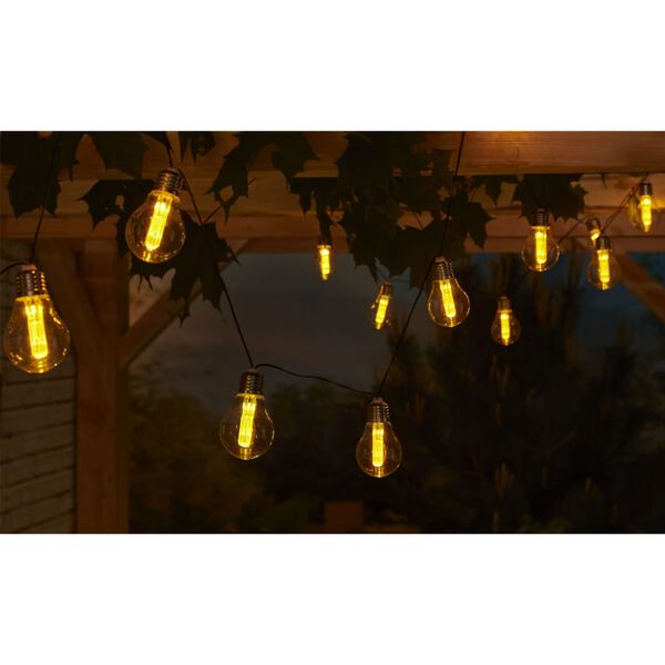 Luxform Solar LED Garten-Lichterkette Corfu Transparent