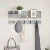 vidaXL Wandmontierter nachttisch mit Regal Beton Grau 90 x 15 x 36 cm