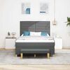 vidaXL Boxspringbett mit Matratze Dunkelgrau 160 x 200 cm Stoff