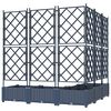 vidaXL Garten-Pflanzgef&auml;&szlig; 5 pcs Grau 120 x 120 x 125,5 cm Kunststoff