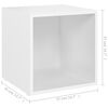 vidaXL TV-Schr&auml;nke 4 Stk. Wei&szlig; 37x35x37 cm Holzwerkstoff