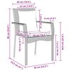 vidaXL Garten Essgruppe mit Kissen 3 pcs Schwarz Poly-Rattan