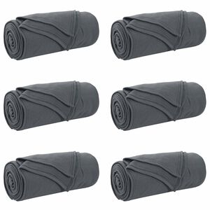 vidaXL Wohndecken 6 stk. Dunkelgrau 240 x 220 cm 4.44 kg Fleece