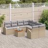 vidaXL Garten-Sofa-Set 9 pcs Beige Poly Rattan