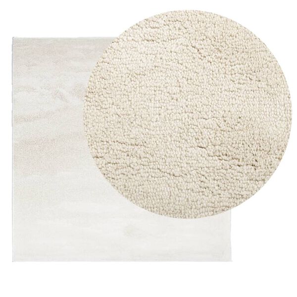 vidaXL Teppich OVIEDO Kurzflor Beige 160x160 cm