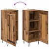 vidaXL Sideboard Altholz 34,5 x 34 x 90 cm Verbundholz und Eisen