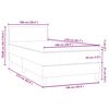 vidaXL Boxspringbett mit Matratze & LED Dunkelblau 100x210 cm Samt