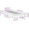 vidaXL Bettgestell Braun Eichen-Optik 90x190 cm Holzwerkstoff