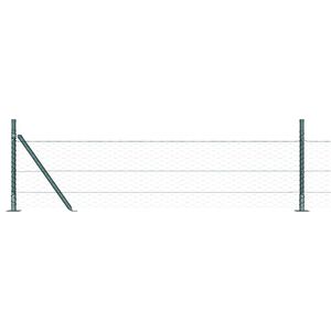 vidaXL Sechseckzaun mit Betonsockel 25 x 0,5 m PVC-beschichteter Stahl