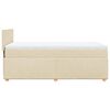 vidaXL Boxspringbett mit Matratze Creme 90x190 cm Stoff