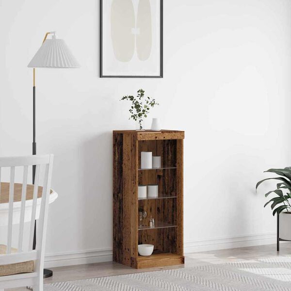 vidaXL LED-Sideboard Altholz 41 x 37 x 100 cm Holzwerkstoff